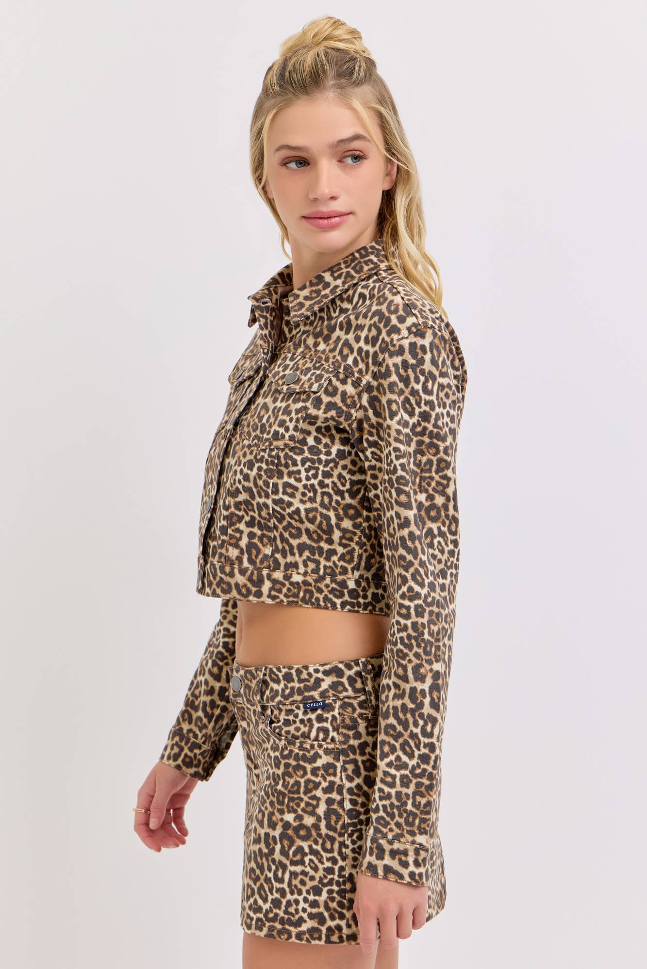 Leopard Cropped Jacket