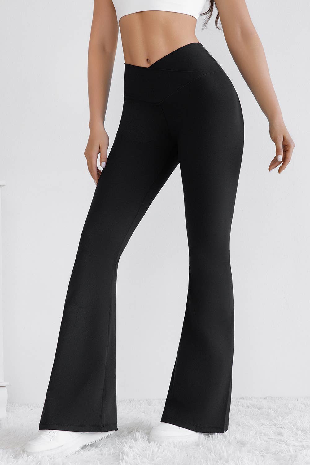 V Waist Flared Leggings
