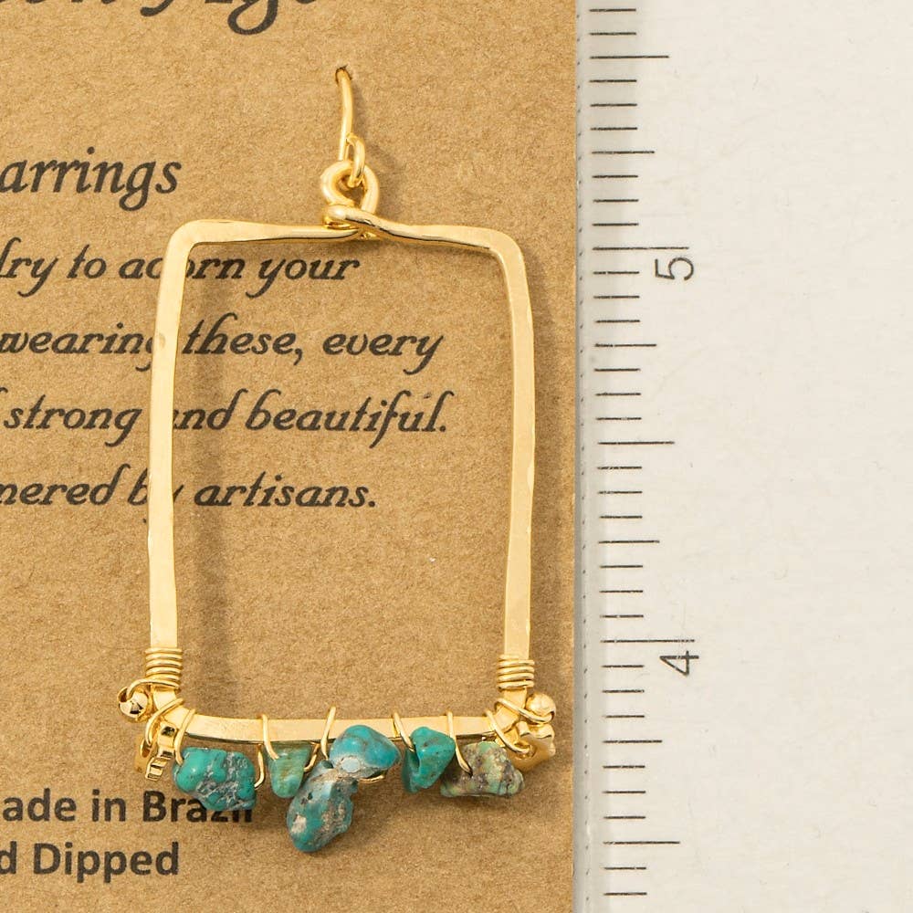 Rectangle Dangle Earrings
