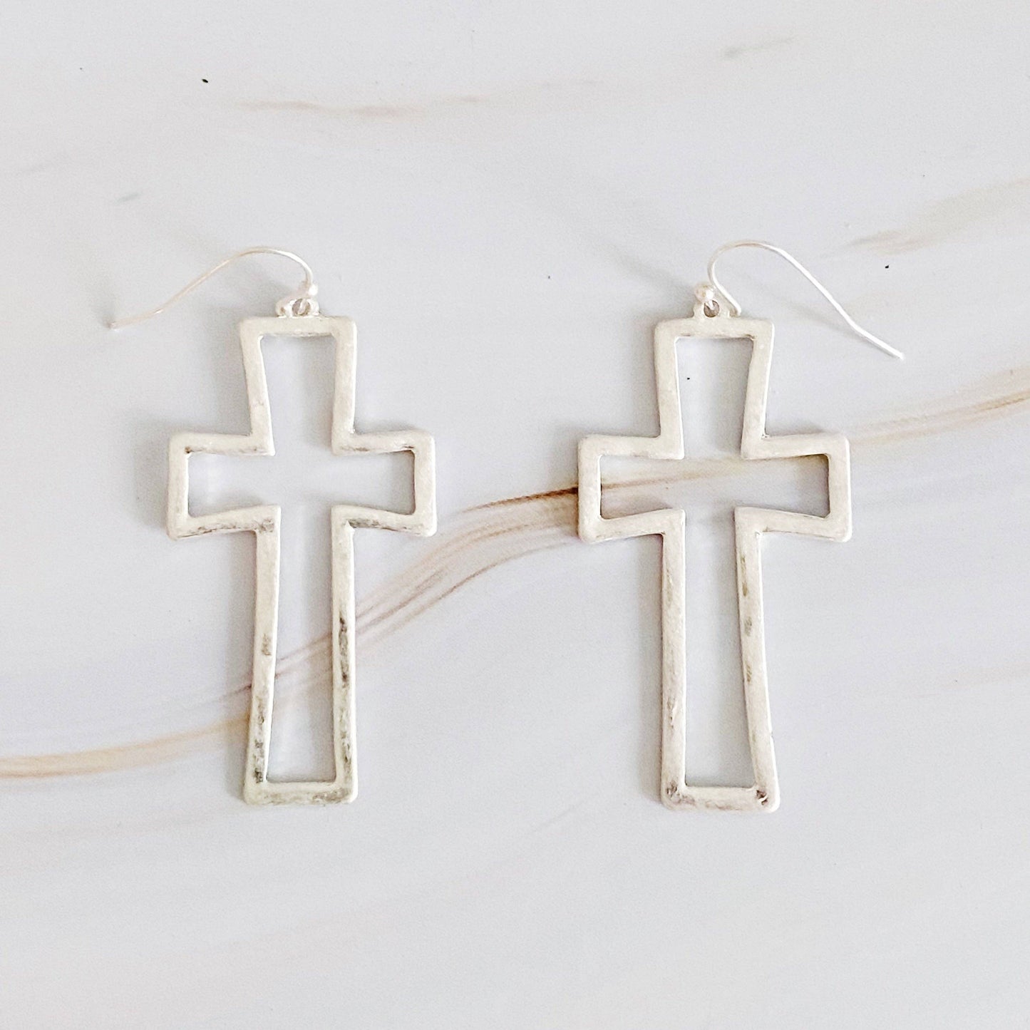Dangle Cross Earrings