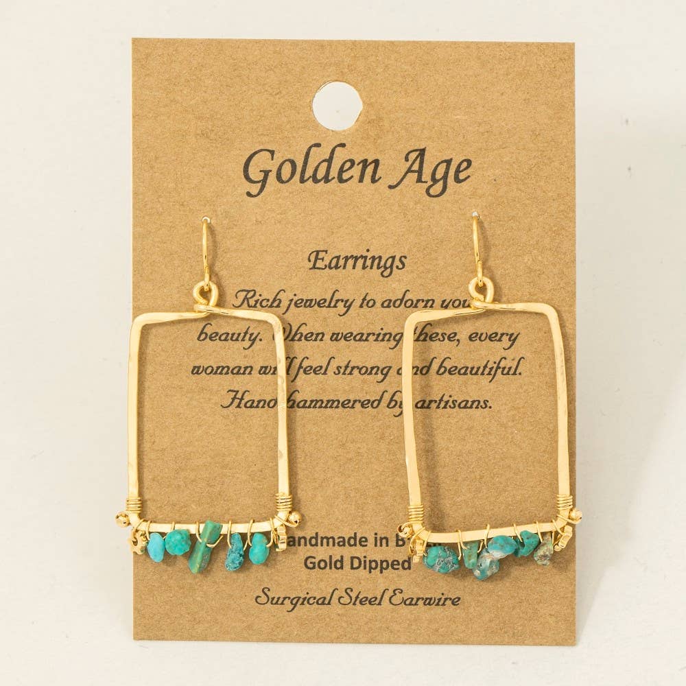 Rectangle Dangle Earrings