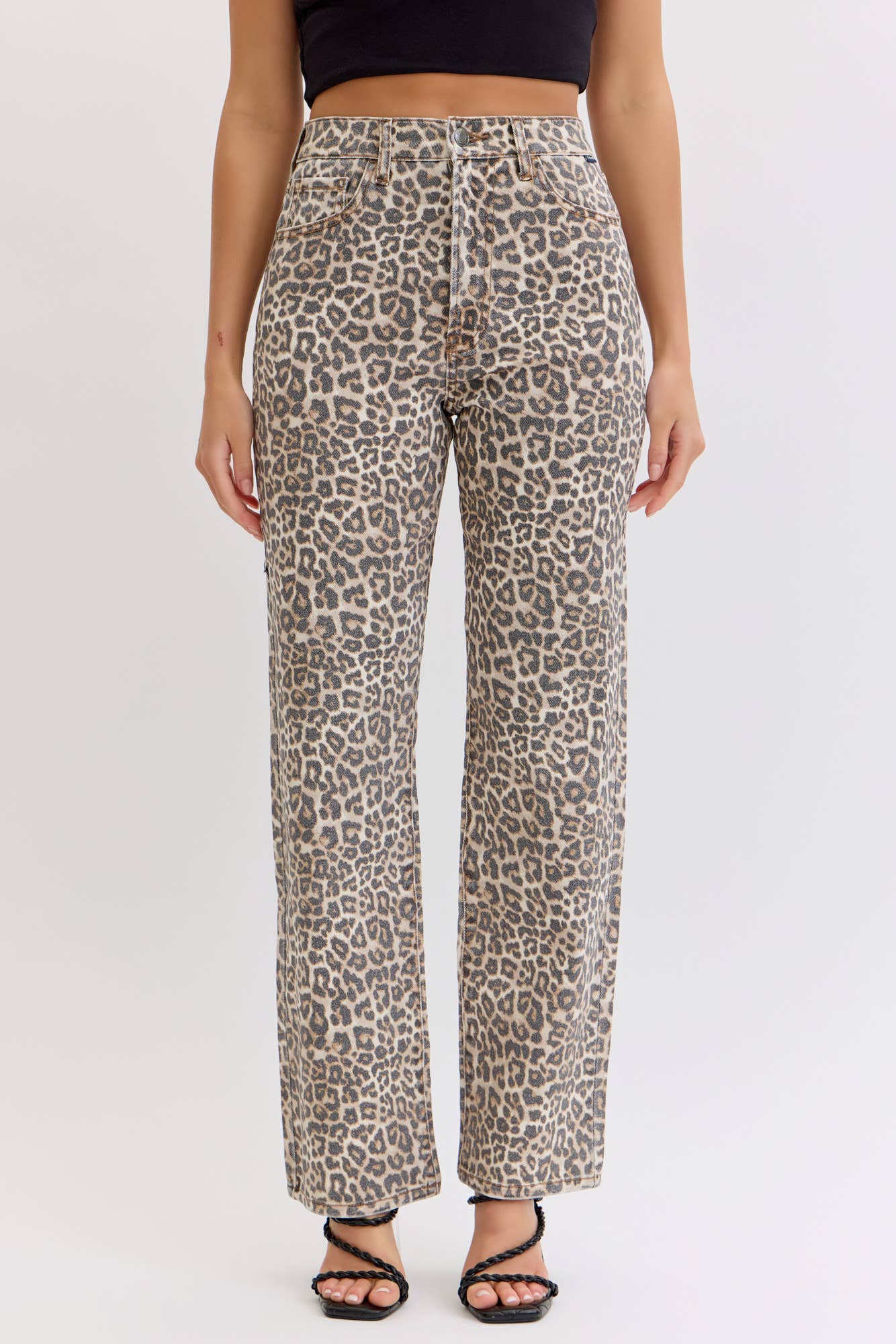 Leopard High Rise Dad Jeans
