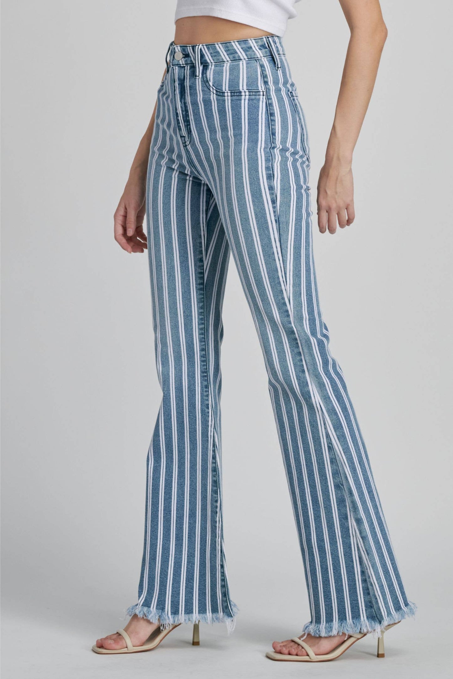 High Rise Frayed Hem