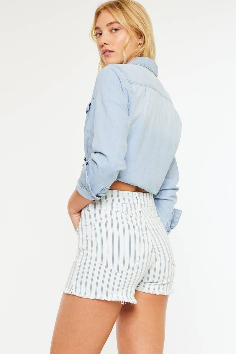 KanCan High Rise Stripe Short