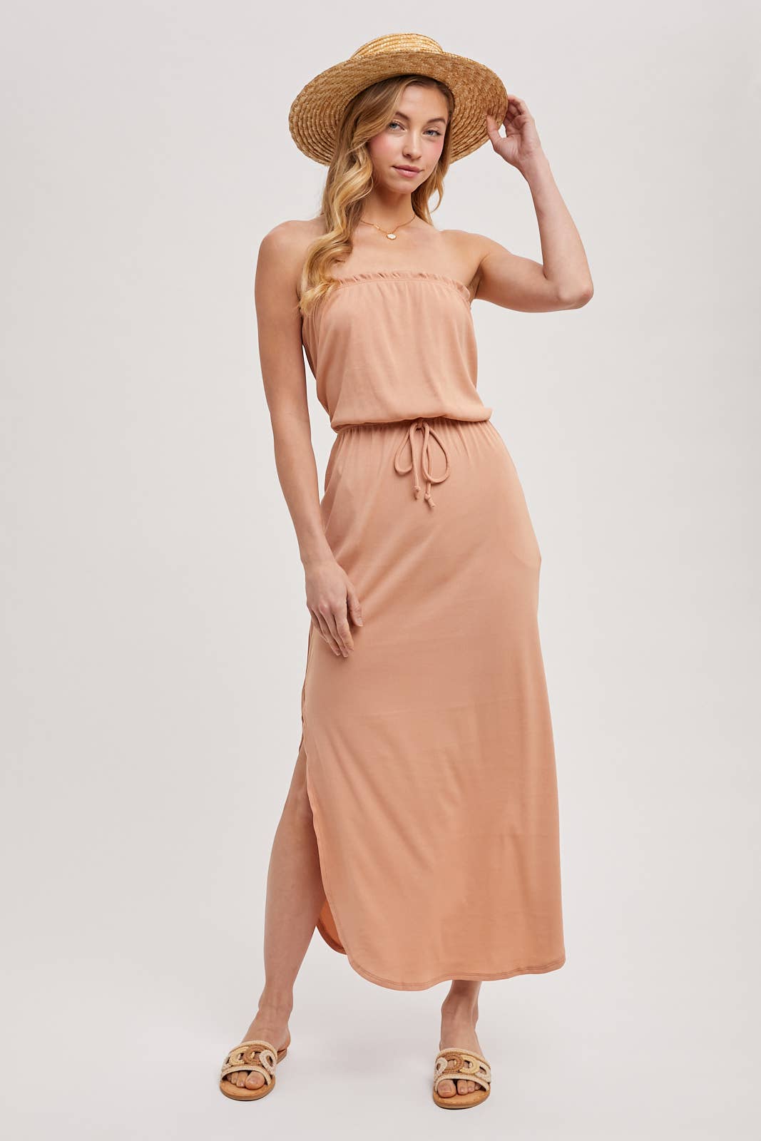 RIBBED JERSEY TUBE MAXI DRESS