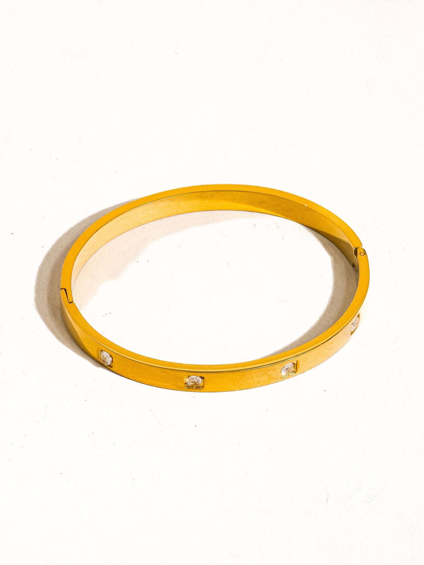 18K Gold Non-Tarnish Classic CZ Bangle