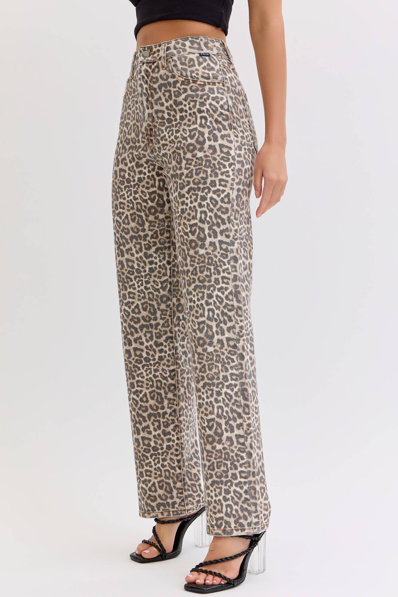 Leopard High Rise Dad Jeans