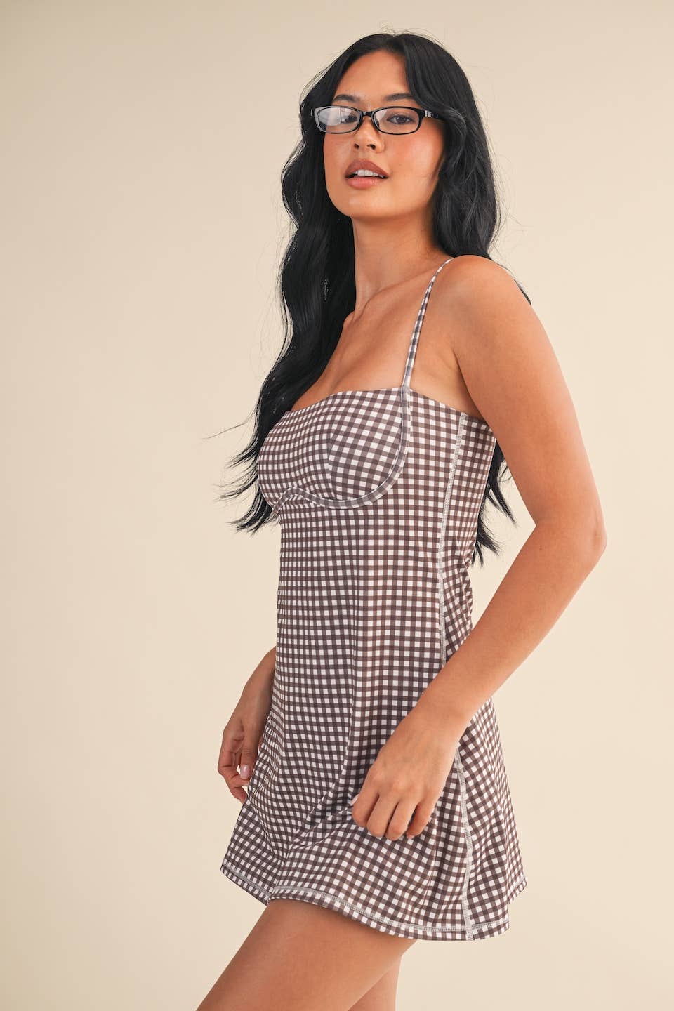 Gingham Print Dress