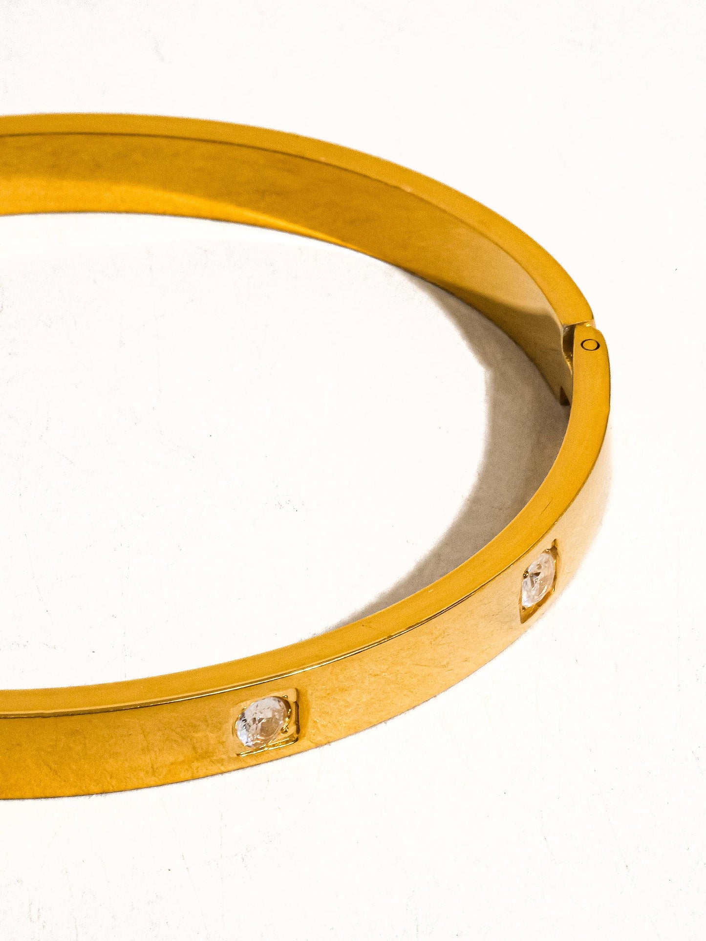 18K Gold Non-Tarnish Classic CZ Bangle