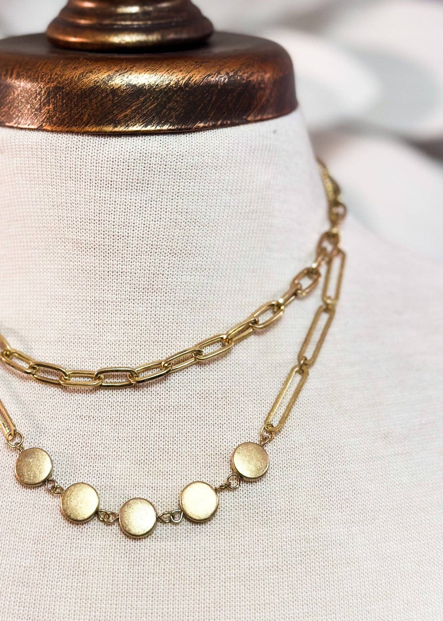 Layer Paper Clip Necklace