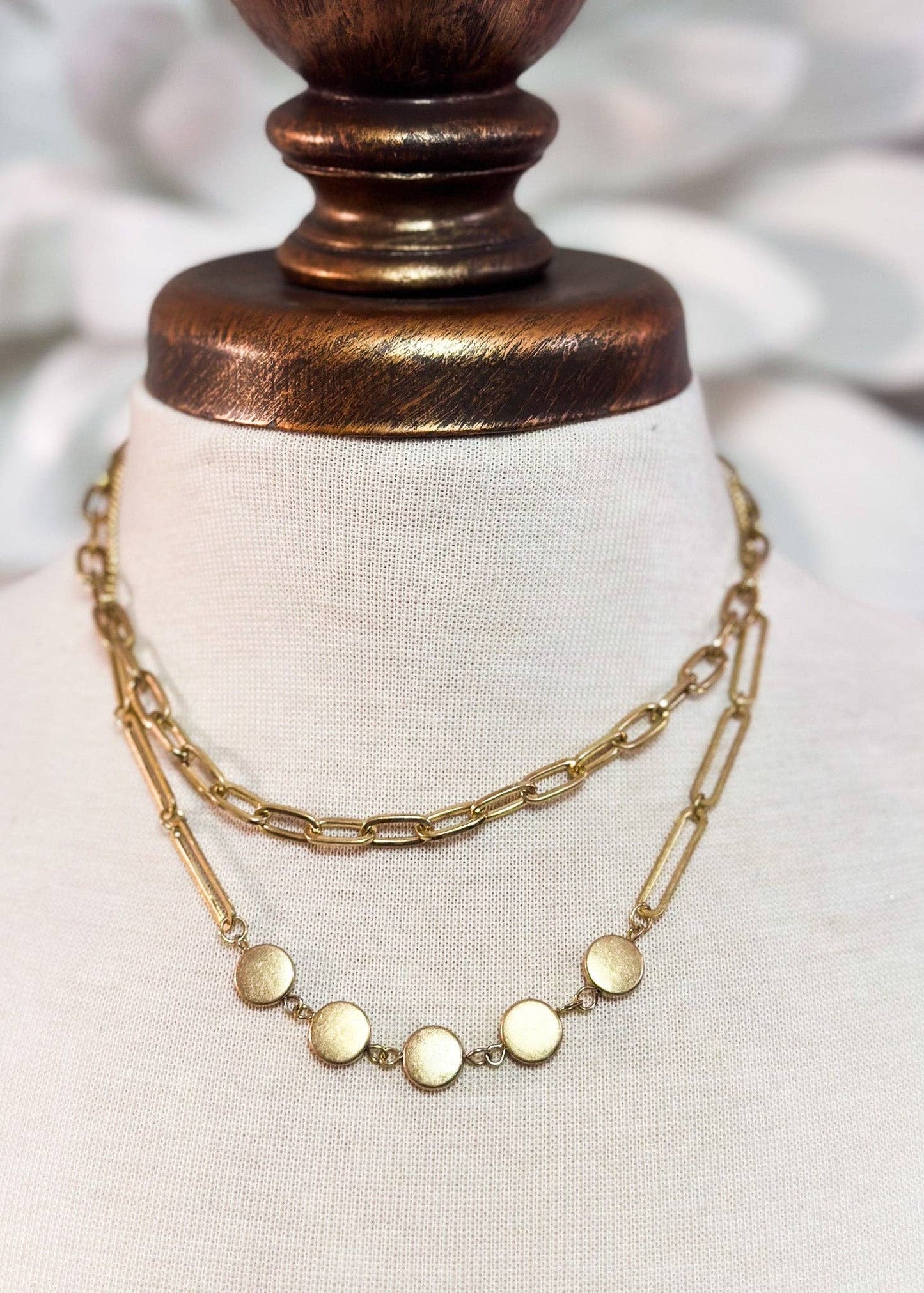 Layer Paper Clip Necklace