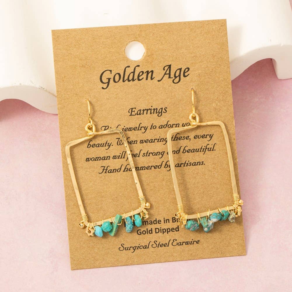 Rectangle Dangle Earrings