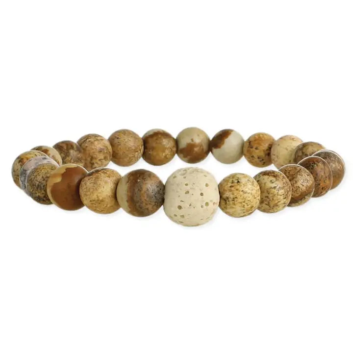 Brown Jasper Essential Oil Braceletr