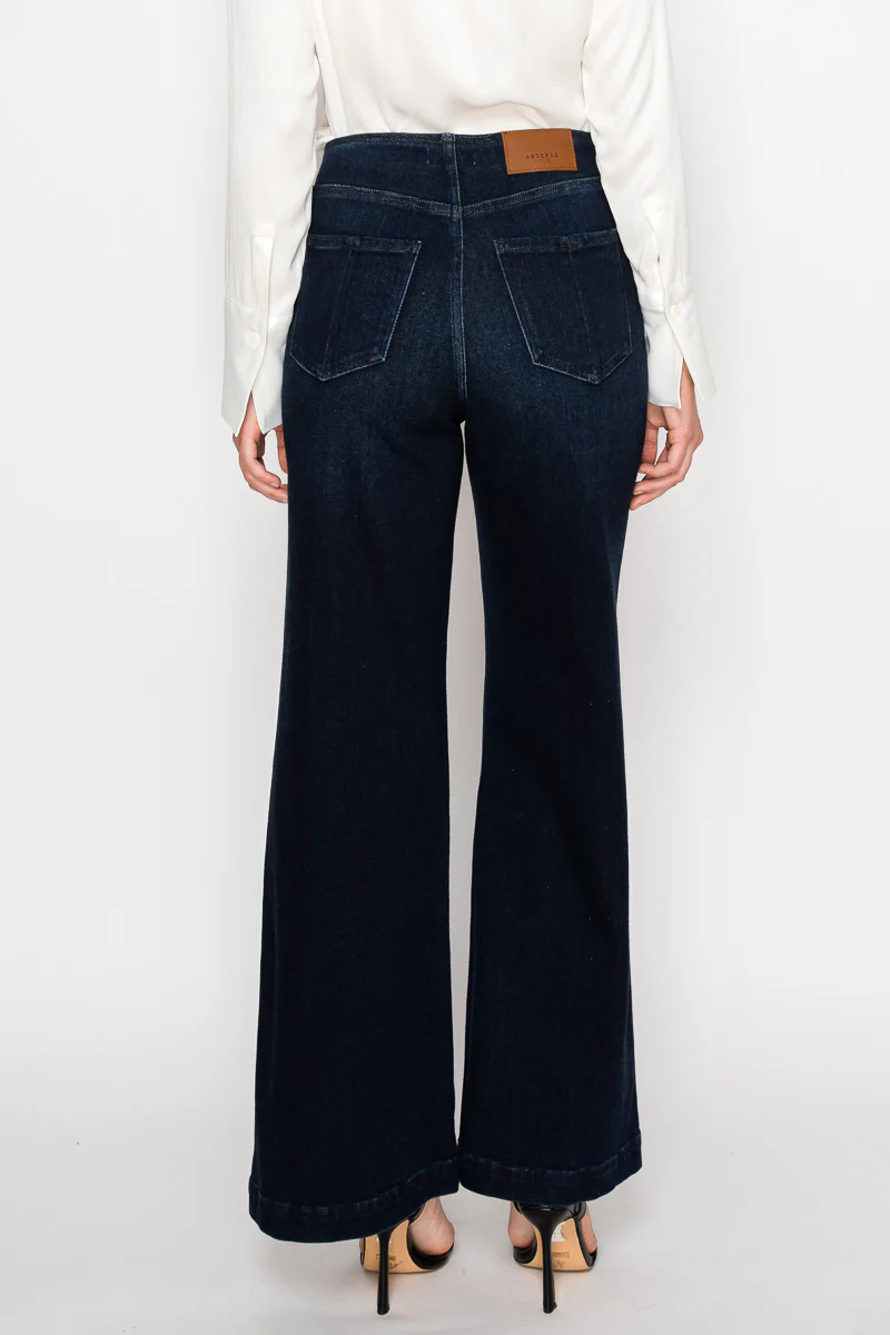 ULTRA HIGH RISE SLIM PALAZZO SAILOR JEANS