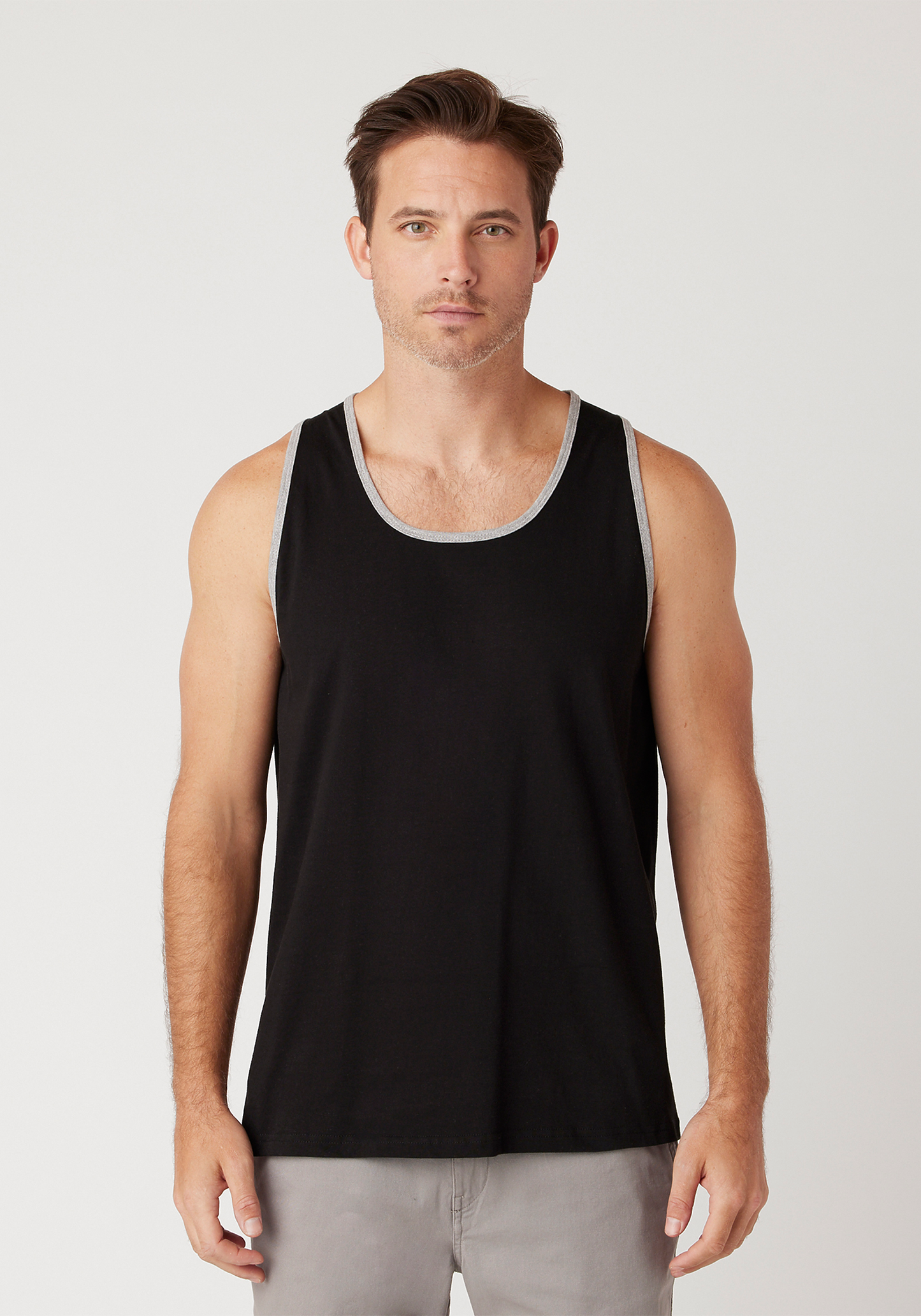 Men's Tank Top, Black, 100% Cotton