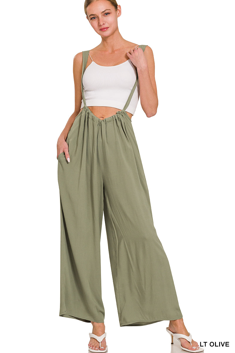 Tieback jumpsuit w/pockets