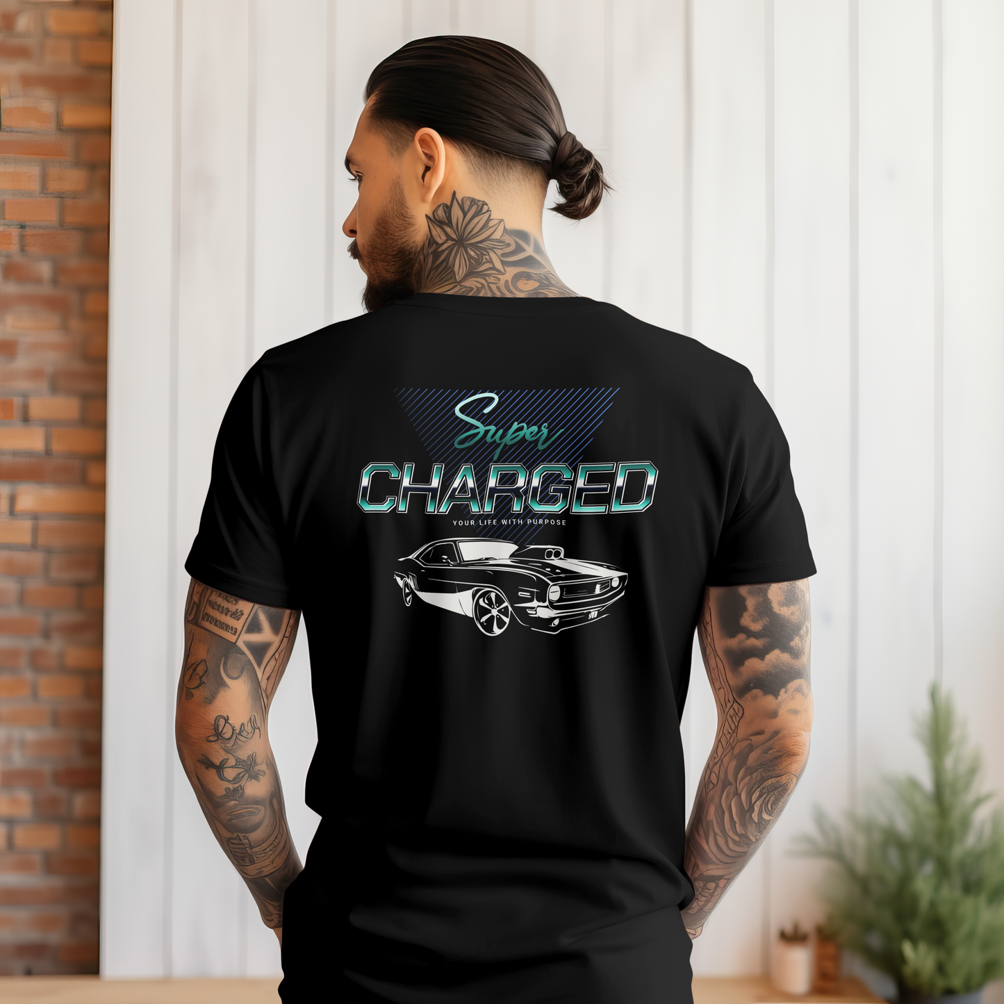 Super Charged Premium Graphic Tee - Black