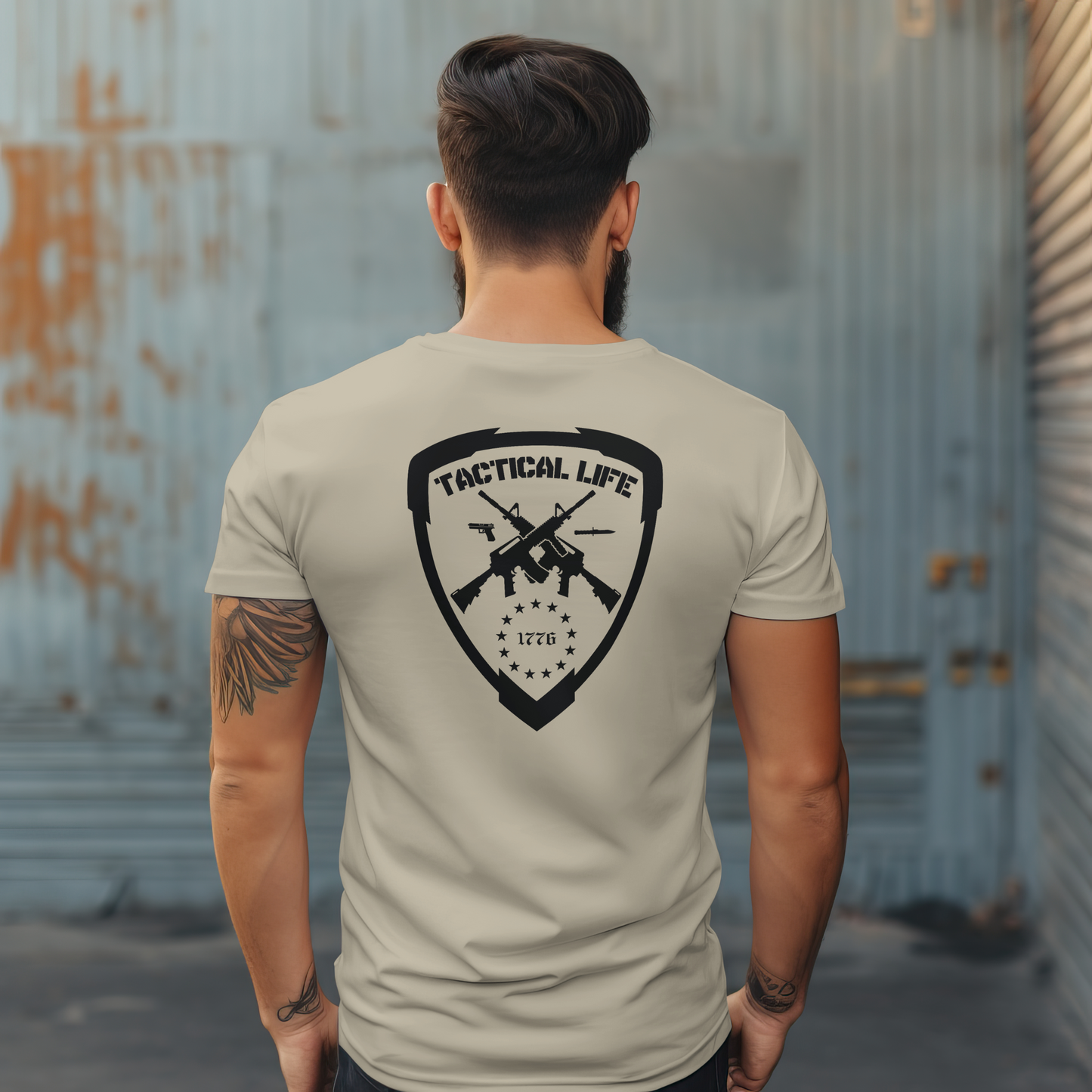 Tactical Life Premium Graphic Tee - Tan