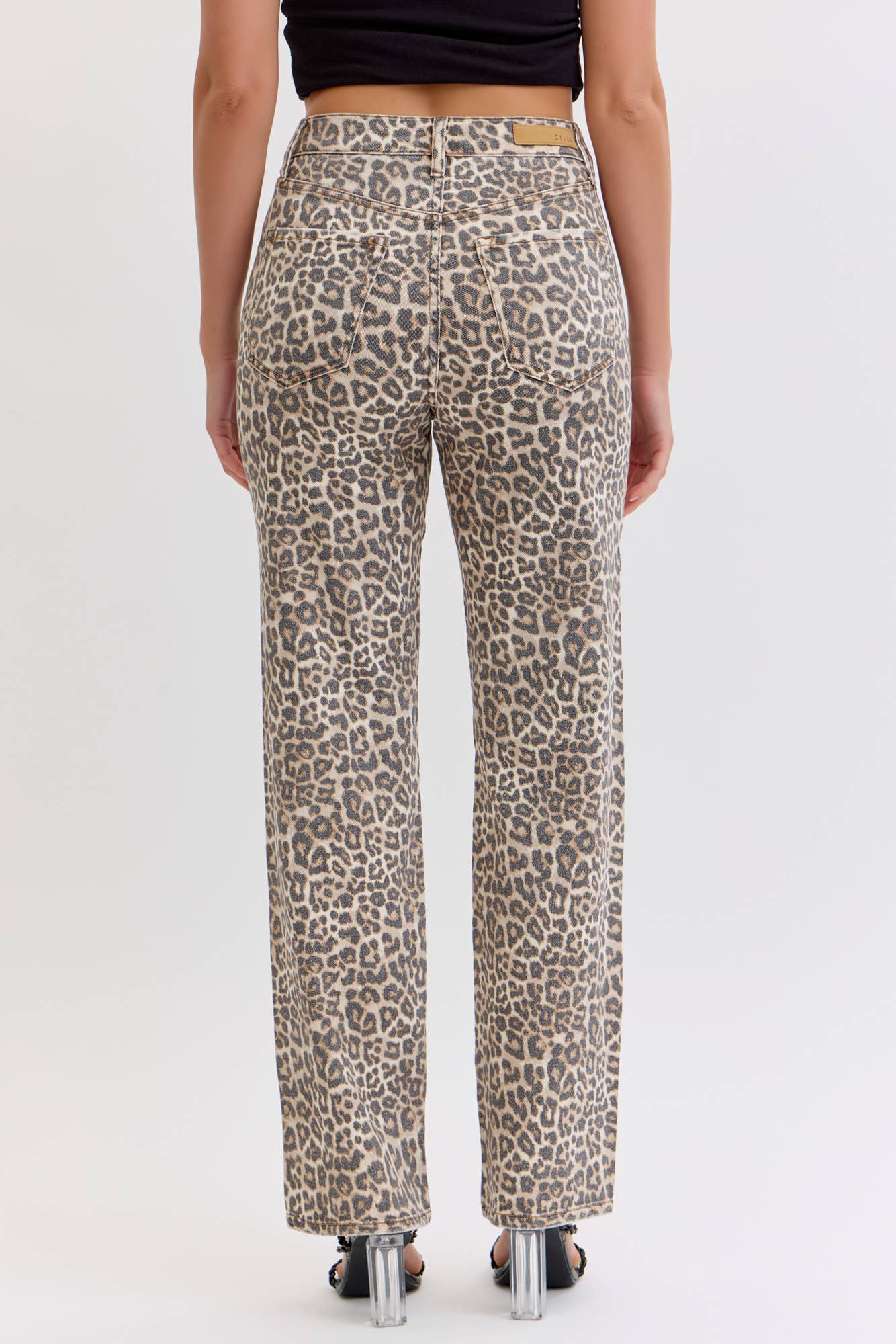 Leopard High Rise Dad Jeans