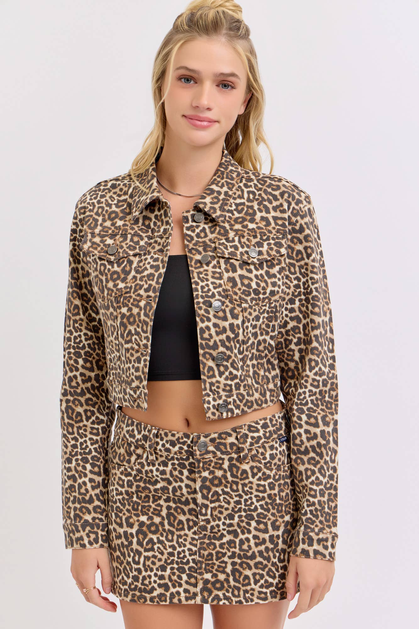 Leopard Cropped Jacket