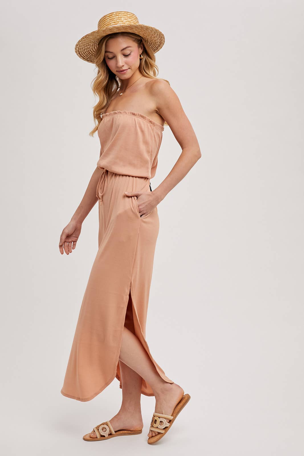 RIBBED JERSEY TUBE MAXI DRESS