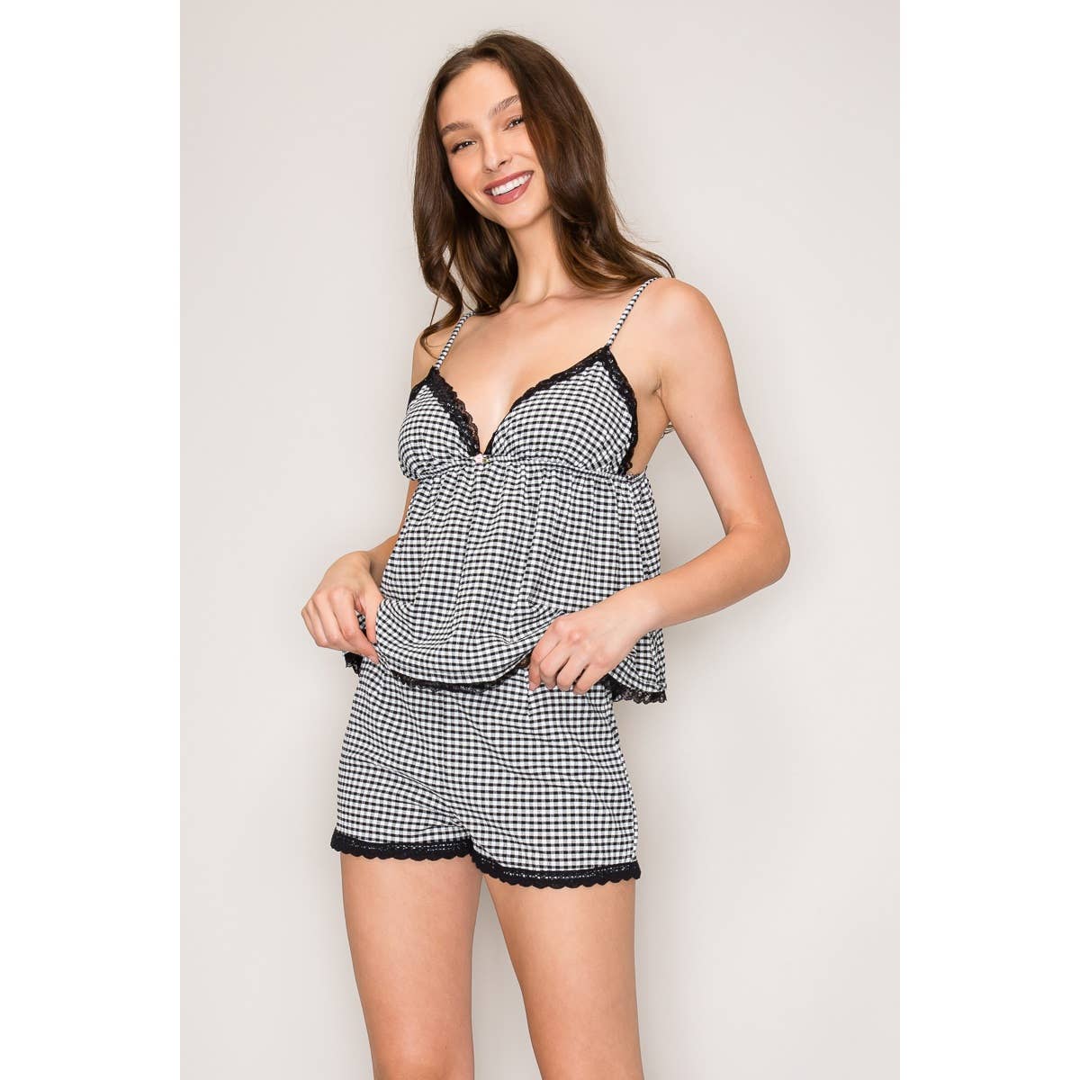 Baby doll Top and Crochet Shorts Set