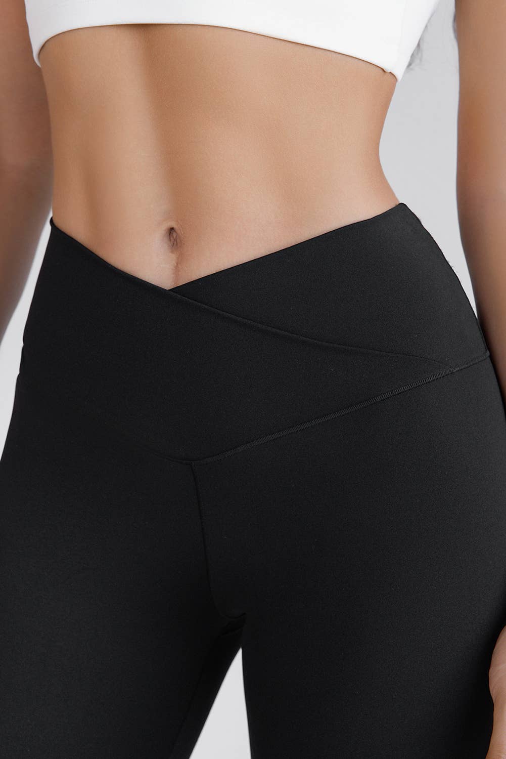 V Waist Flared Leggings