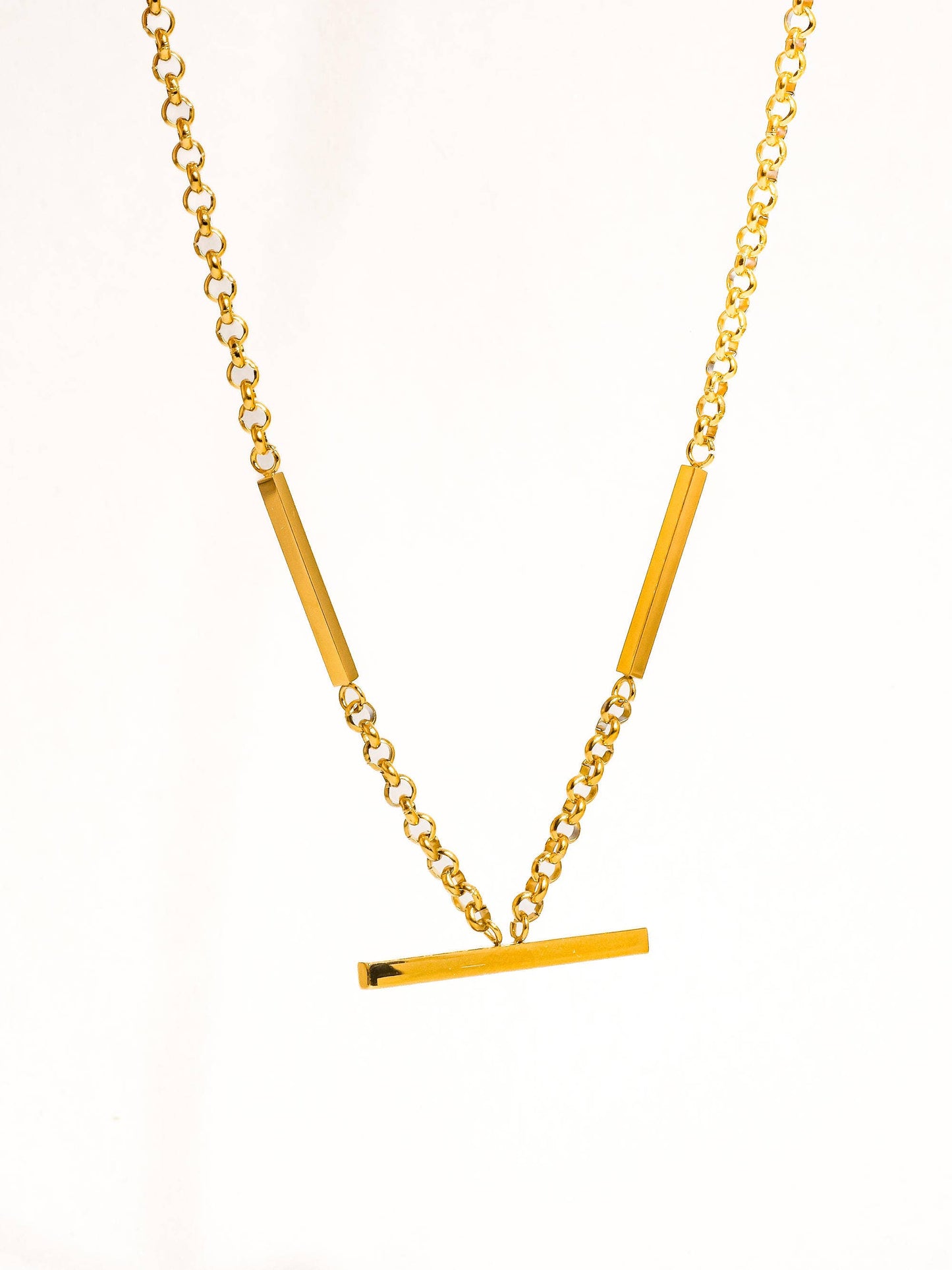 Eli 18K Gold Non-Tarnish Flat Chain Choker