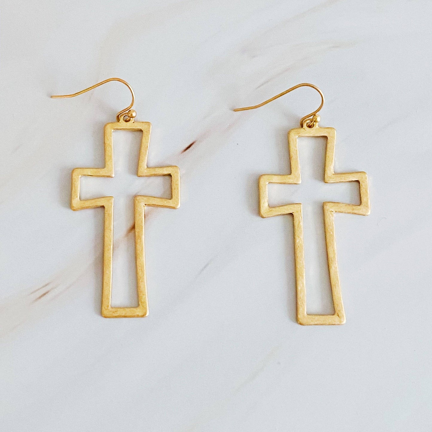 Dangle Cross Earrings