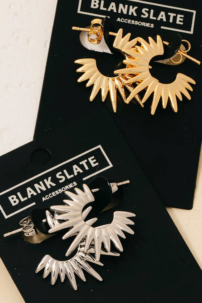 Sunburst Hoop Earrings