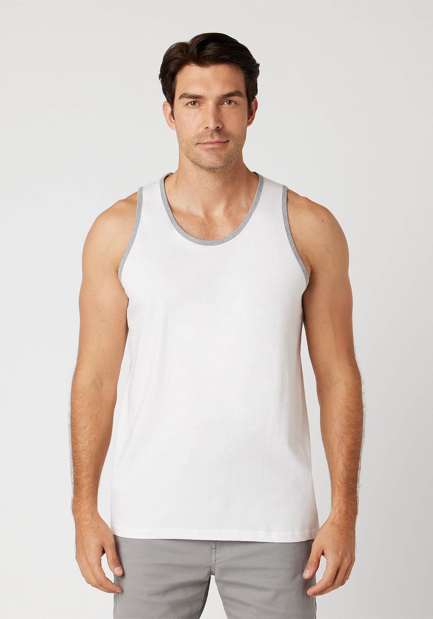 Men's Tank Top, White, 100% Cotton