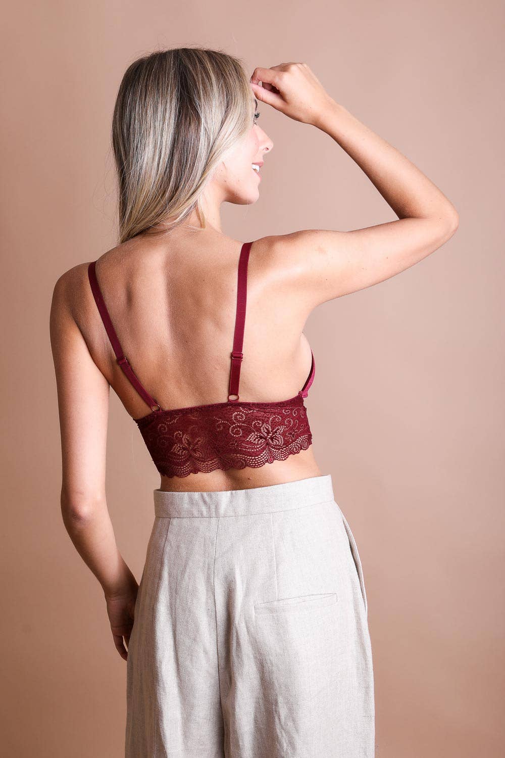 Velvet Lace Strappy Bralette