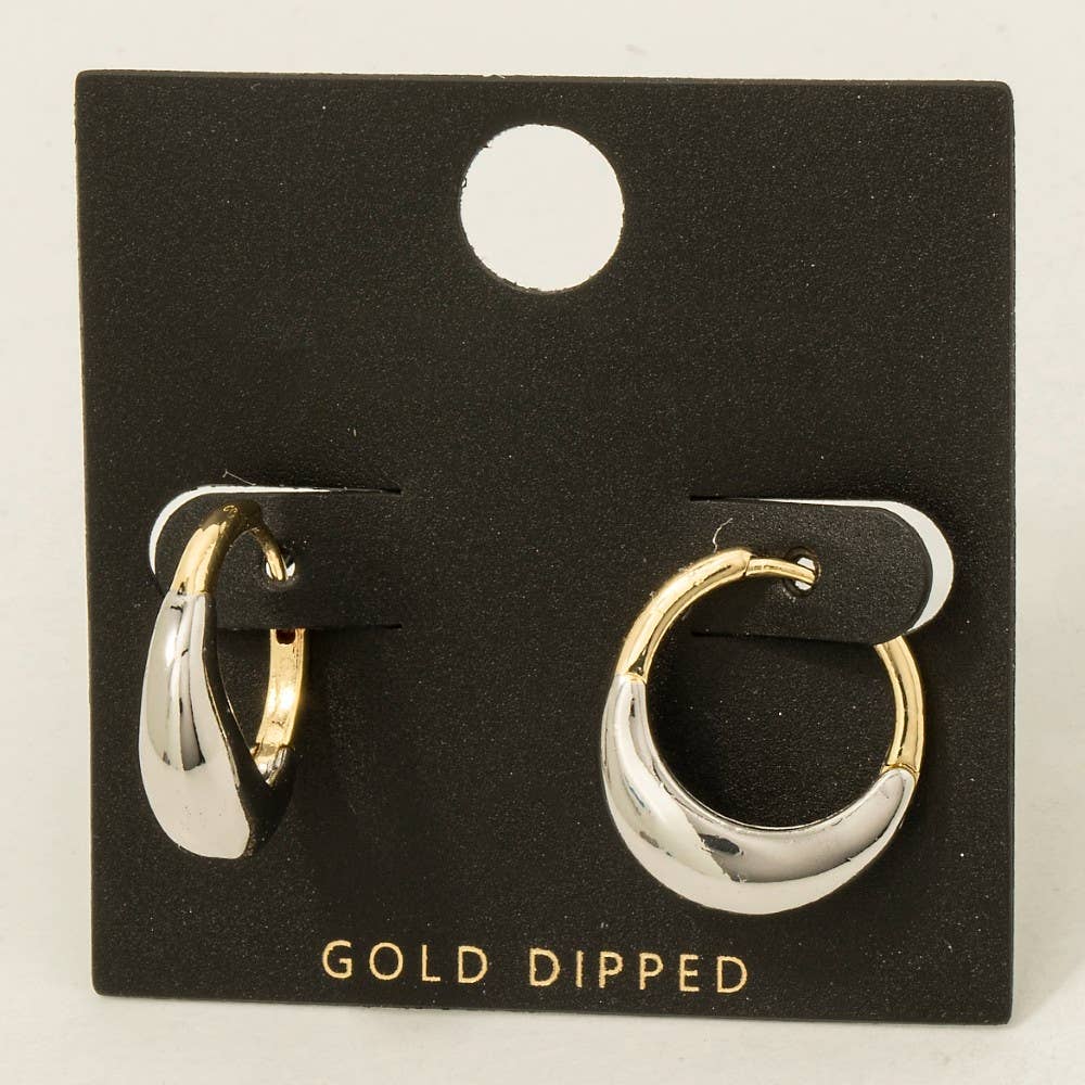 Two Tone Hoop Earrings