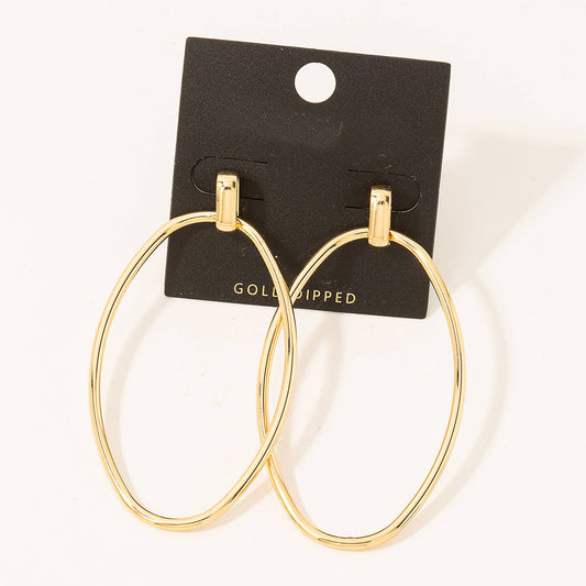 Oval Cutout Earrings
