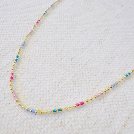 Color Pop Ball Chain Necklace