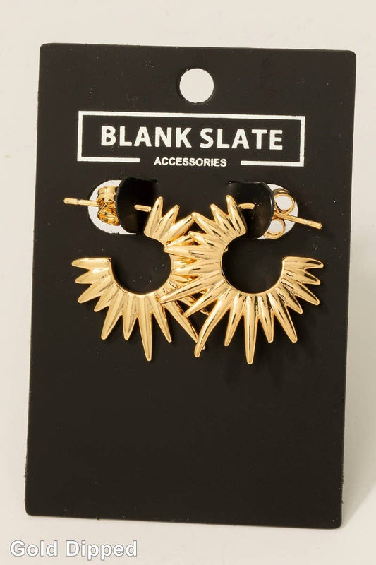 Sunburst Hoop Earrings