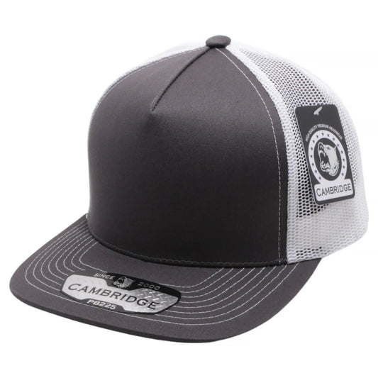 5 Panel Trucker Hat Charcoal-White