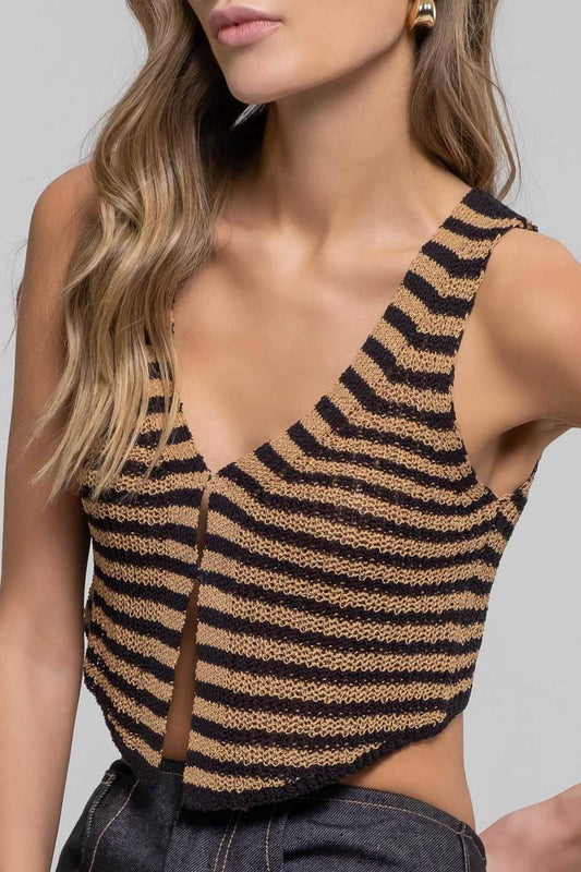 STRIPE SWEATER VEST