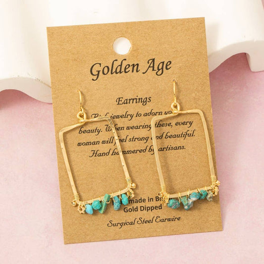 Rectangle Dangle Earrings