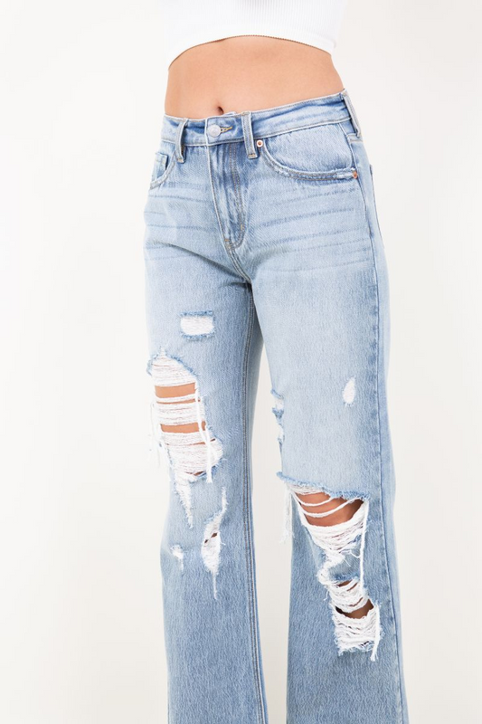 High Rise Wide Leg Jeans