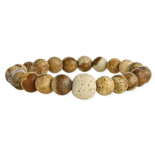 Brown Jasper Essential Oil Braceletr