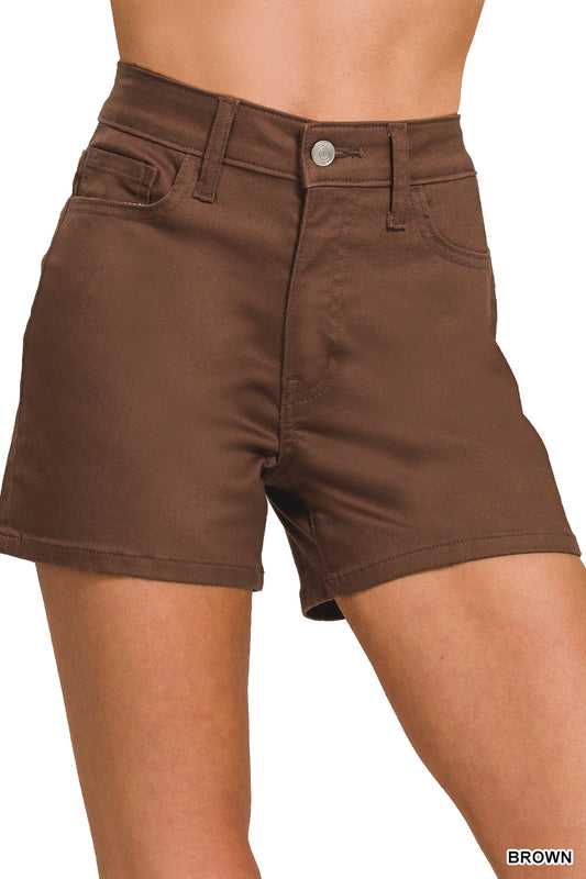 High rise jean shorts