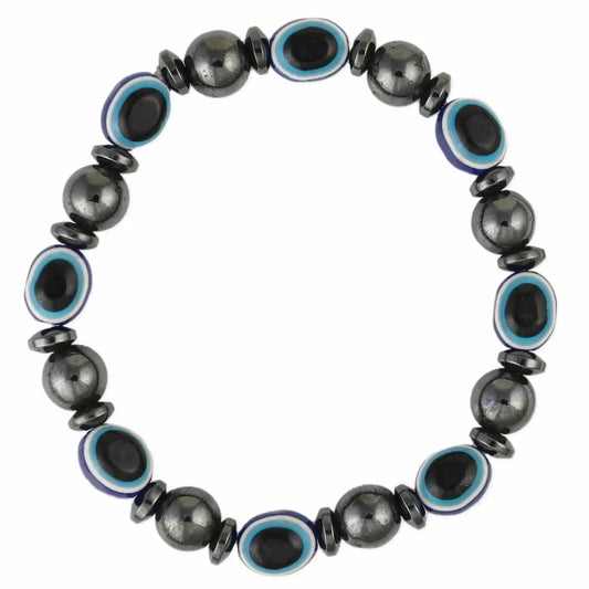 Magnetic Blue Eye Bead Bracelet