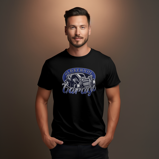 Old School Garage Premium Heavyweight Graphic Tee