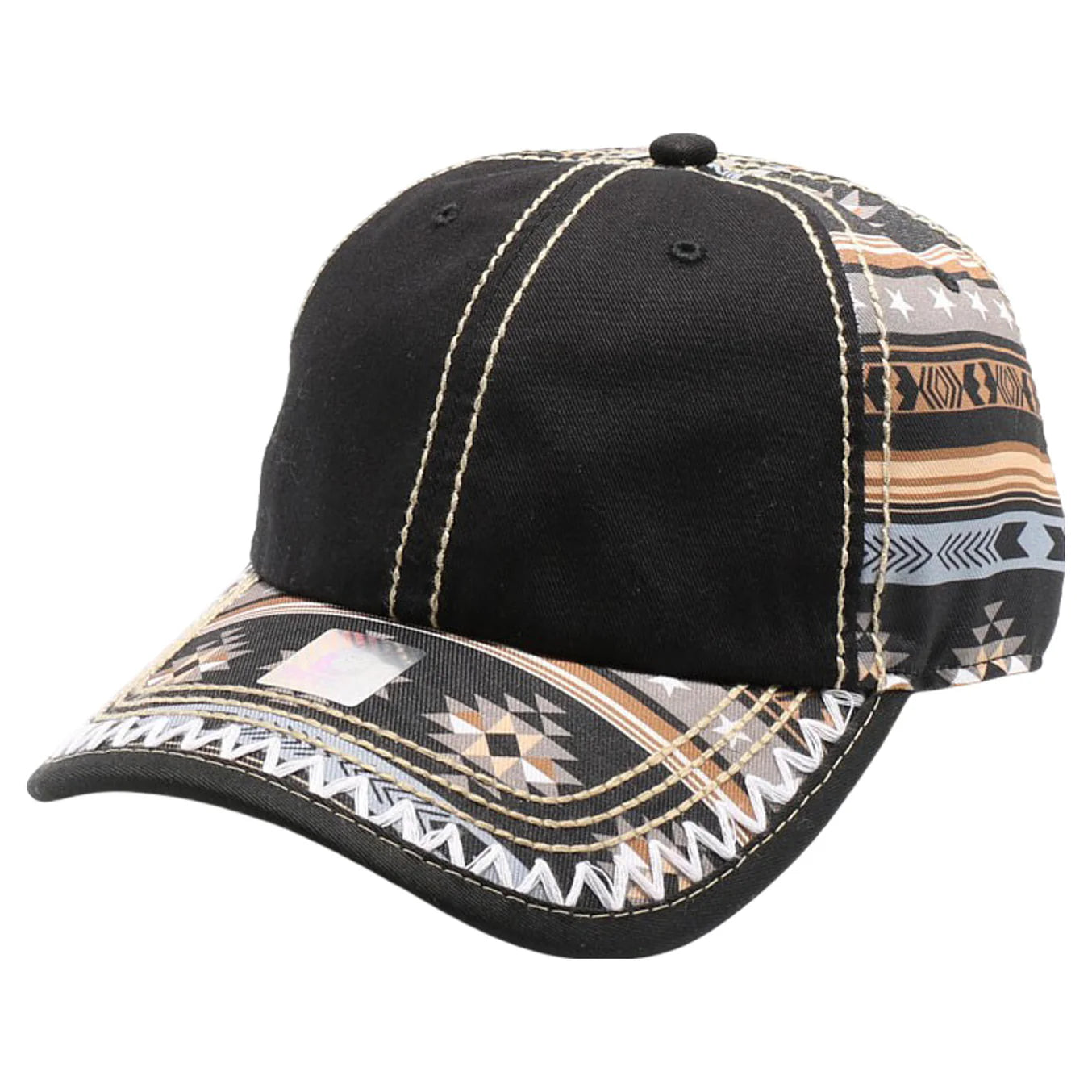 Women's Aztec, Black, Strap Back