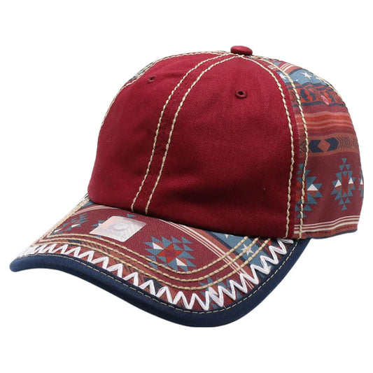Women's Aztec, Burgundy, Strap Back