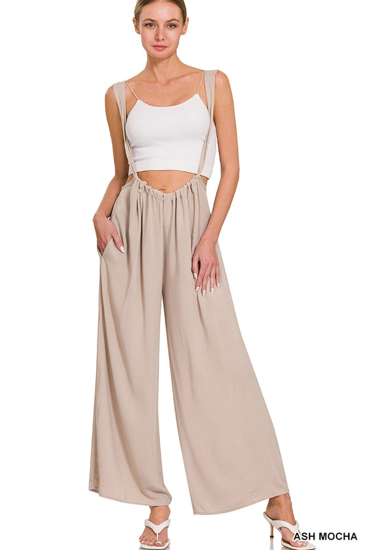 Tieback jumpsuit w/pockets