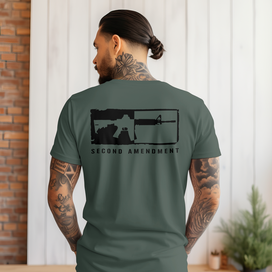 Second Amendment AR Premium Heavyweight Graphic Tee - Olive