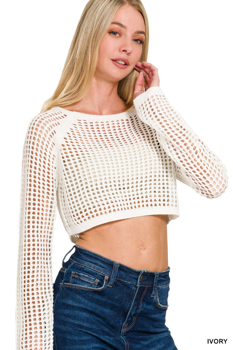 Knitted Cropped Sweater
