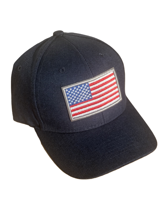 USA Navy Blue Twill Hook & Loop Back